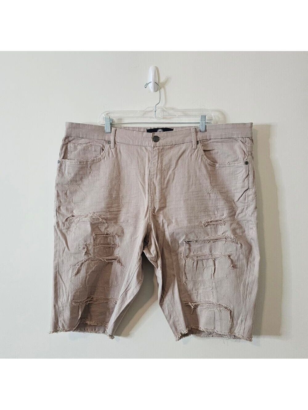 Jordan Craig Khaki Distressed Shorts Size 44
